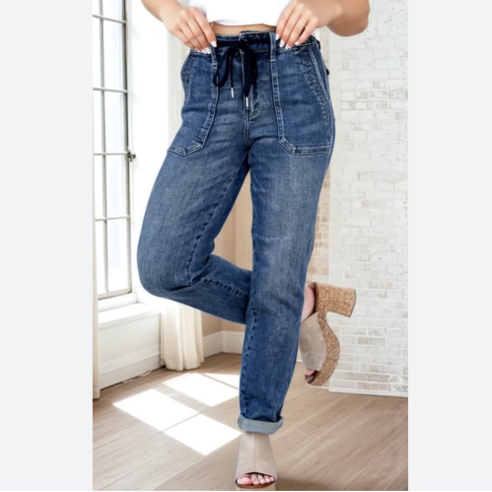 Judy Blue Dark Wash Jogger Jeans, Sz 3/26, NWT